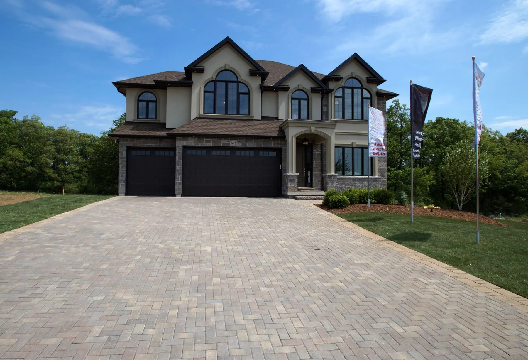 Contemporary custom home exterior