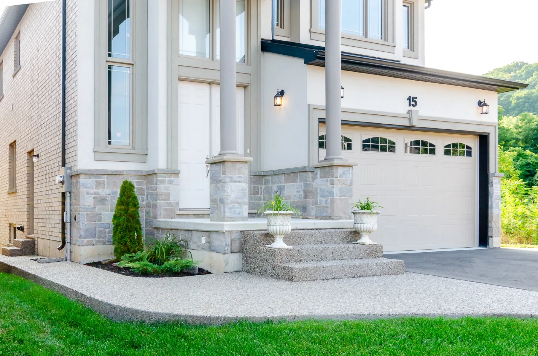 Luxury home entrance detail