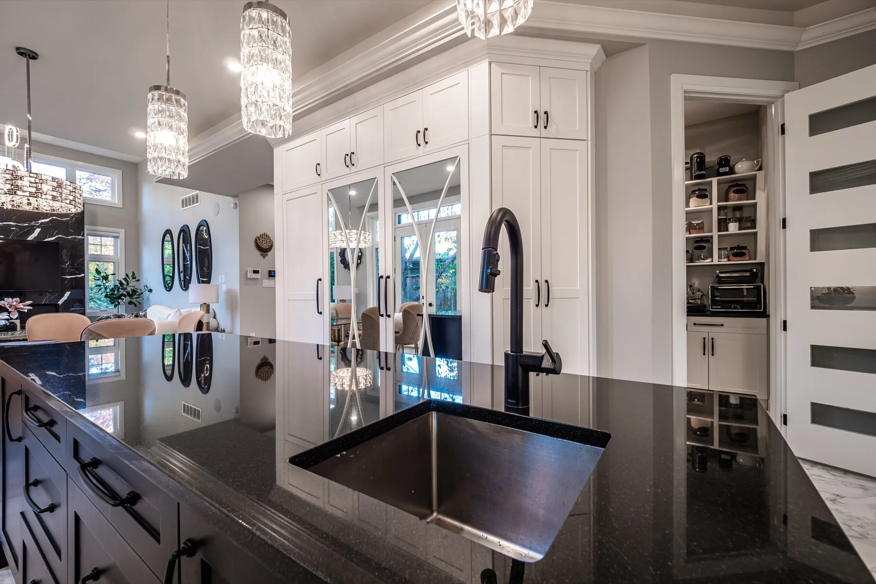 Gourmet kitchen with statement finishes